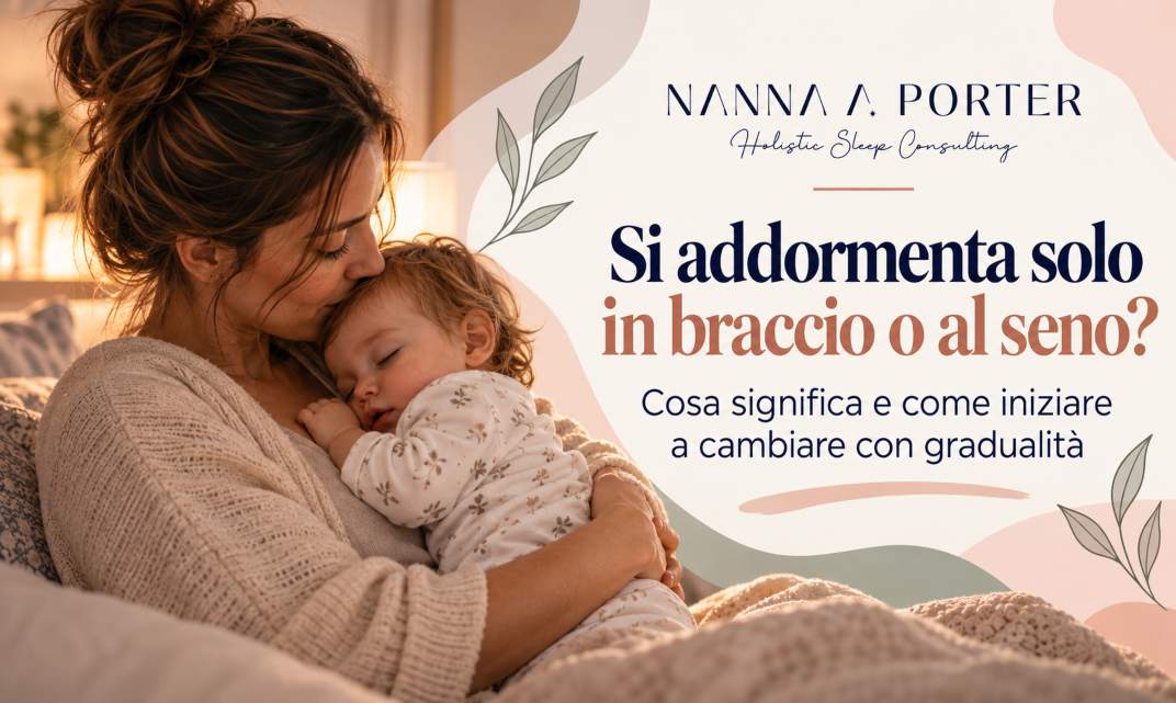 bambino si addormenta solo in braccio